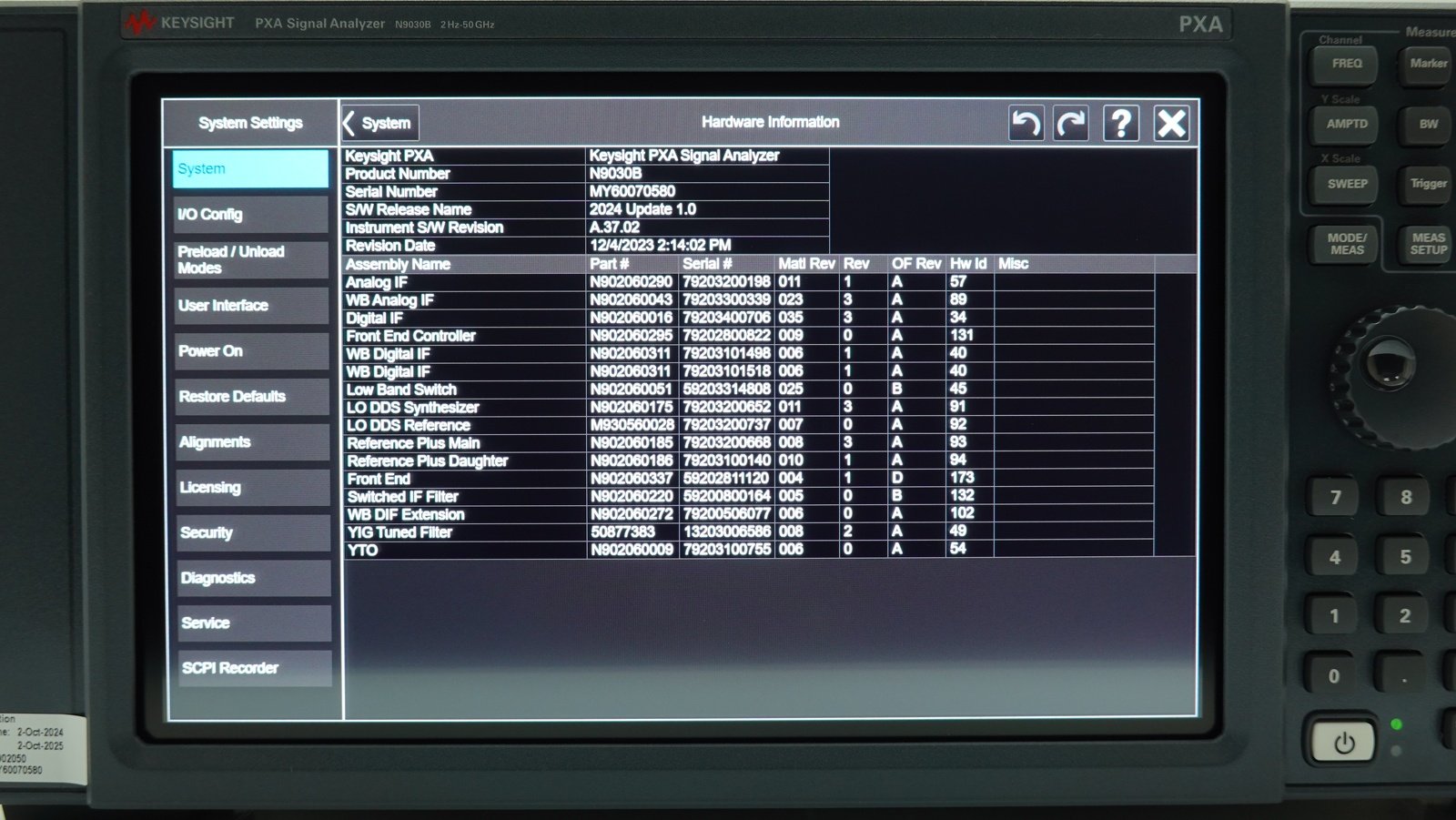 Keysight N9030B-550 2 Hz to 50 GHz