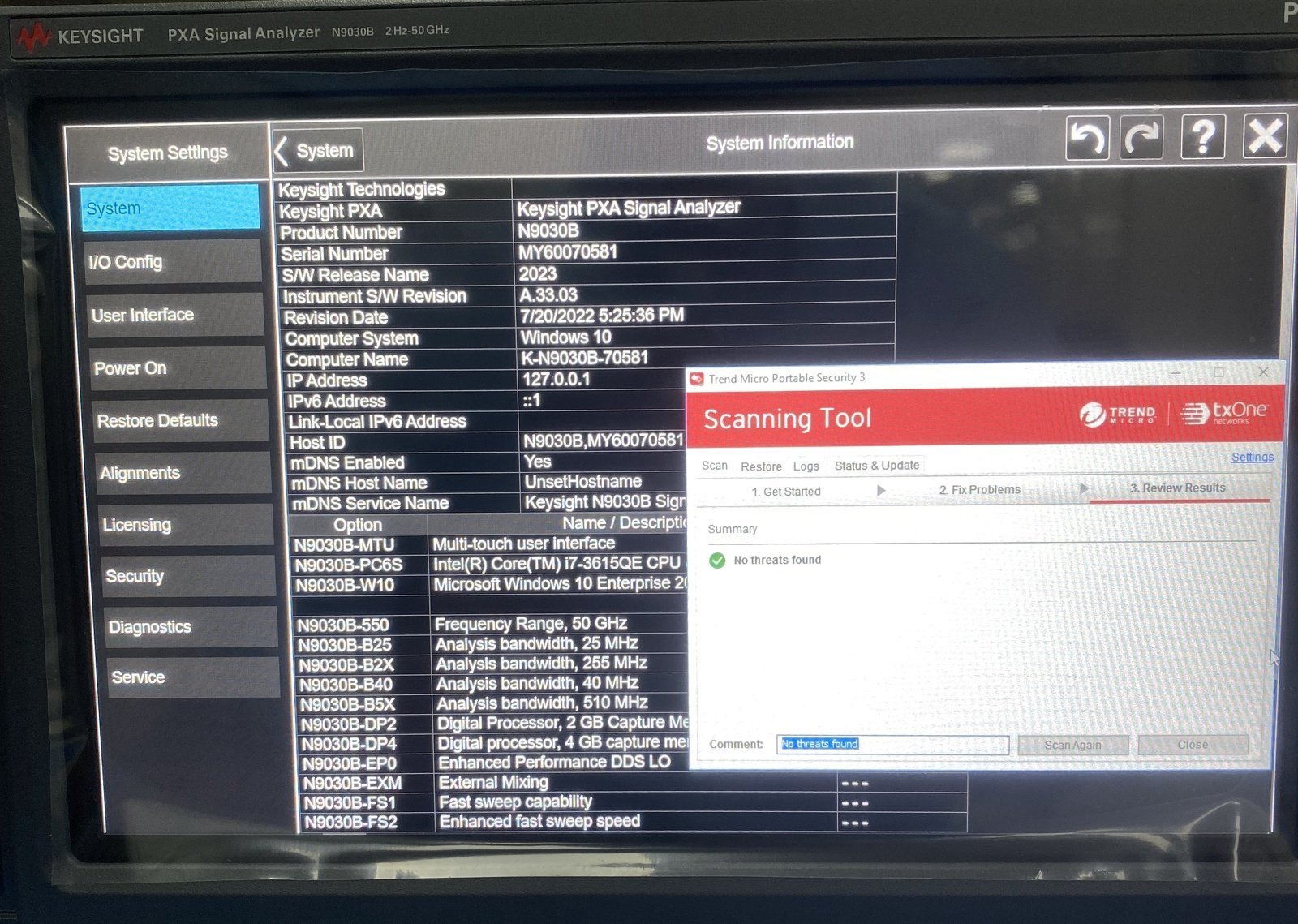 Keysight N9030B-550 2 Hz to 50 GHz