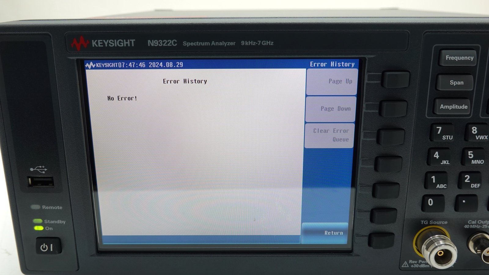 Keysight N9322C Basic Spectrum Analyzer (BSA) / 9 kHz to 7 GHz