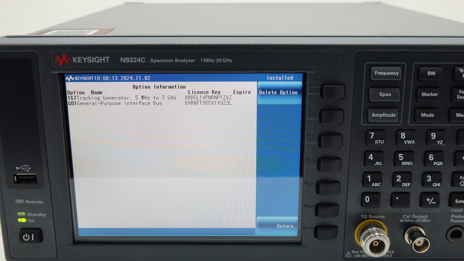 Keysight N9324C Basic Spectrum Analyzer / 1 MHz to 20 GHz