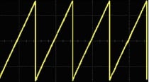 A display showing a sawtooth wave