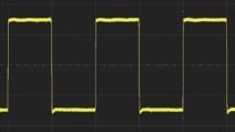 A display showing a square wave